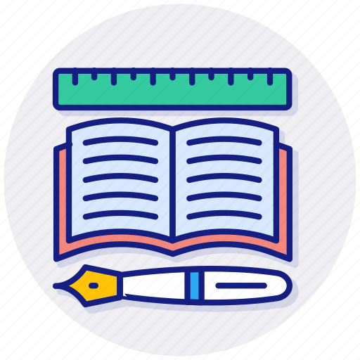 Book, education, knowledge, pen, learning, student, study icon - Download on Iconfinder