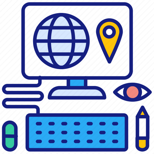 Distance, education, location, online, remote, internet icon - Download on Iconfinder