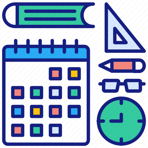 Learn, calendar, clock, month, project, plan, schedule icon - Download on Iconfinder