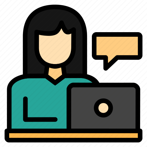 Teacher, work from home, student, study, course, education, e-learning icon - Download on Iconfinder