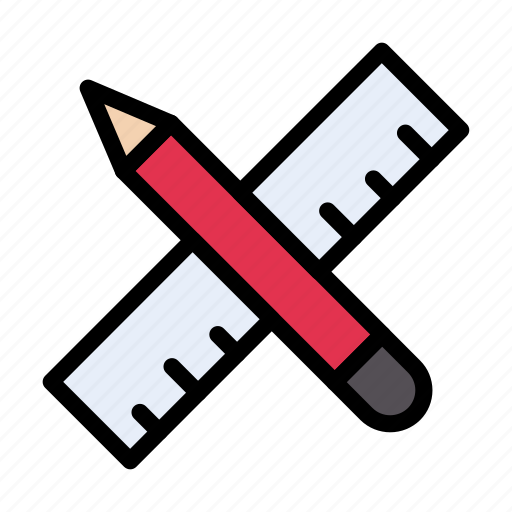 Ruler, education, study, pencil, stationary icon - Download on Iconfinder