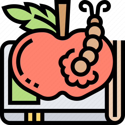 Apple, bookworm, education, knowledge, learning icon - Download on Iconfinder