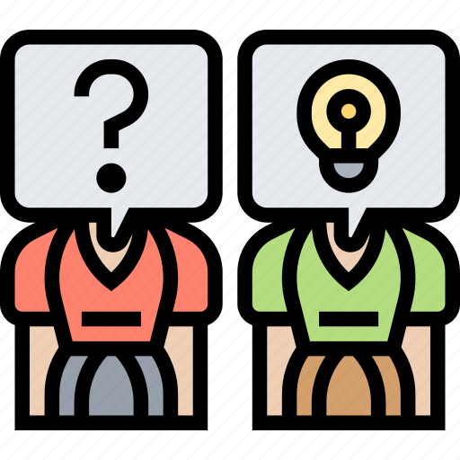 Discussion, brainstorming, solution, smart, conversation icon - Download on Iconfinder