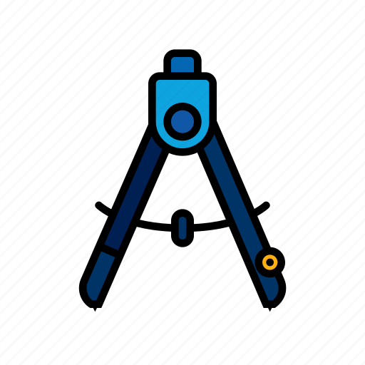 Compass, school material, drawing, education icon - Download on Iconfinder