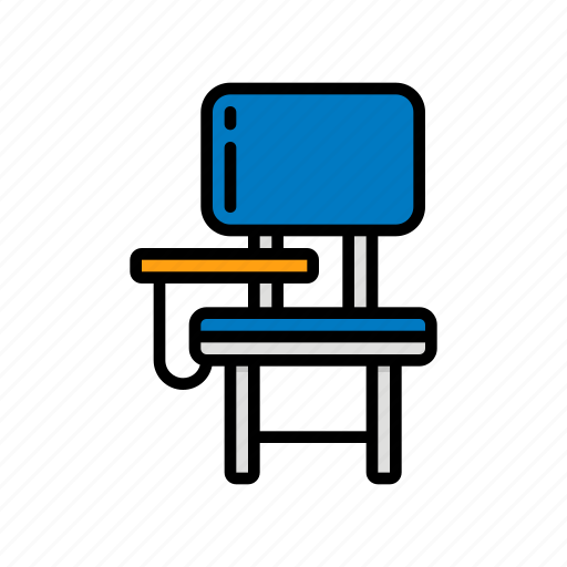 Desk, chair, furniture, school icon - Download on Iconfinder