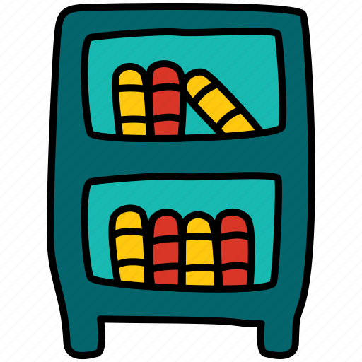 Bookshelf, library, books, knowledge icon - Download on Iconfinder