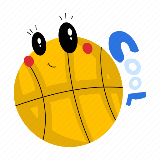 Sports accessory, game, basketball, hoop game, cute basketball sticker - Download on Iconfinder