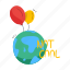 planet birthday, earth birthday, world celebrations, universe, balloons 