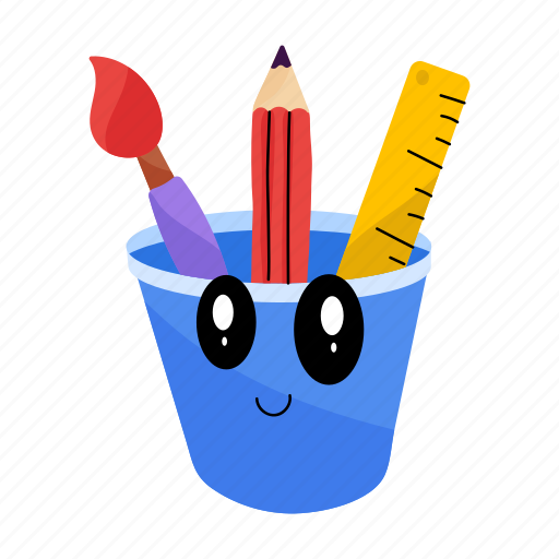 Stationery pot, stationery holder, pencil case, pencil cup, stationery sticker - Download on Iconfinder