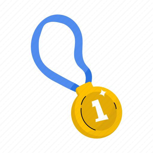 First position, gold medal, reward, prize, achievement sticker - Download on Iconfinder
