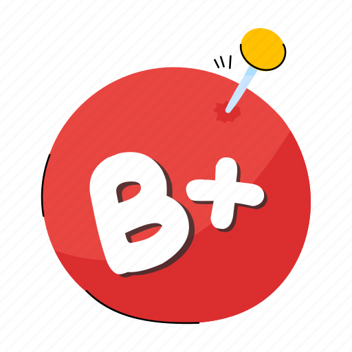B grade, grade, school grade, alphabet, exam result sticker - Download on Iconfinder
