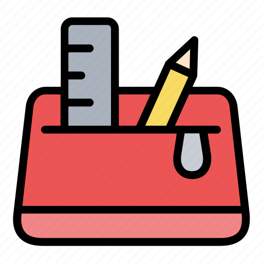 Pencil, case, stationary, back to school, education, study icon - Download on Iconfinder