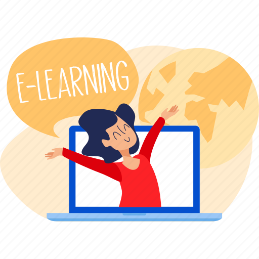 Education, e-learning, distance education, online training, online course, tutorial, webinar illustration - Download on Iconfinder