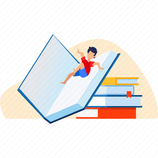 Education, books, bookstore, learning, school, knowledge, library illustration - Download on Iconfinder