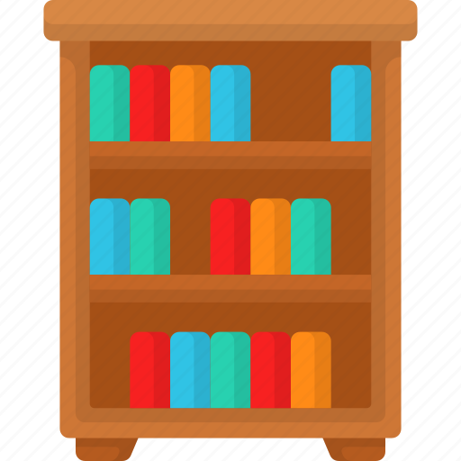 Bookshelf, books, literature, library, bookcase icon - Download on Iconfinder