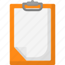 clipboard, document, paper, sheet, task