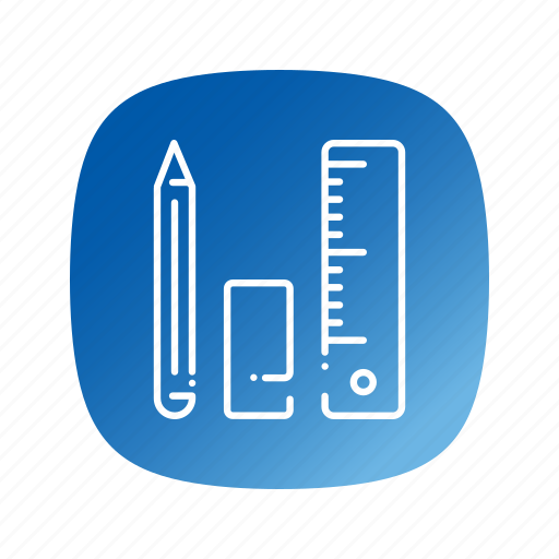 Pencil, ruler, school icon - Download on Iconfinder
