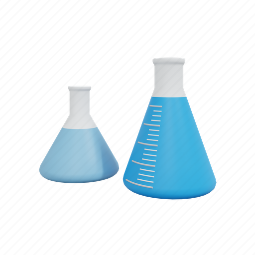 Science, flask, laboratory flask, chemistry, scientific experiment, research, scientific discovery 3D illustration - Download on Iconfinder