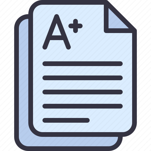 Exam, grade, education, test, paper icon - Download on Iconfinder
