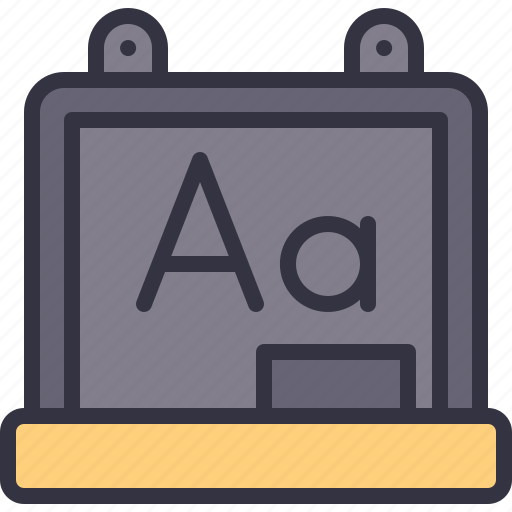 Grammar, whiteboard, blackboard, class, education icon - Download on Iconfinder