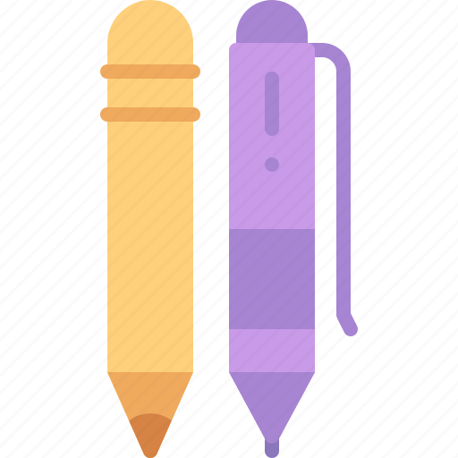 School, material, education, pencil, writing, pen icon - Download on Iconfinder