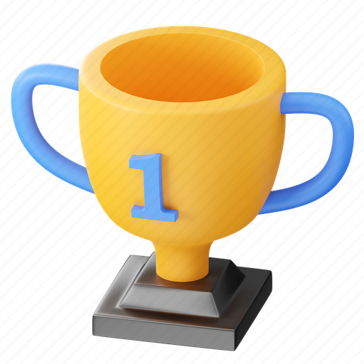 Trophy, prize, cup, champion, achievement 3D illustration - Download on Iconfinder