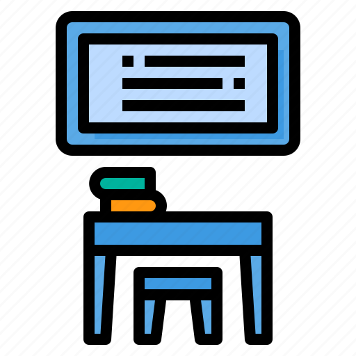 Classroom, desk, education, school, table icon - Download on Iconfinder