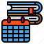 book, calendar, education, period, school 