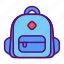 student, backpack, learning, school, briefcase, education, bag 