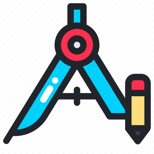 Compass, geometry, math, school, stationary, study icon - Download on Iconfinder