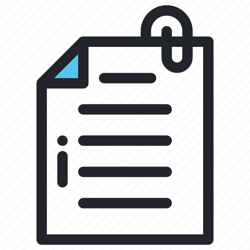 Document, file, page, paper, paperclip, school, write icon - Download on Iconfinder