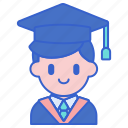 male, student, with, graduation, hat