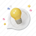 creative, message, idea, bulb, chat 