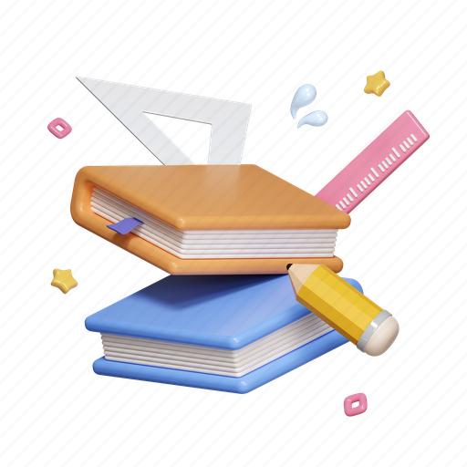 Book, education, learning, reading 3D illustration - Download on Iconfinder