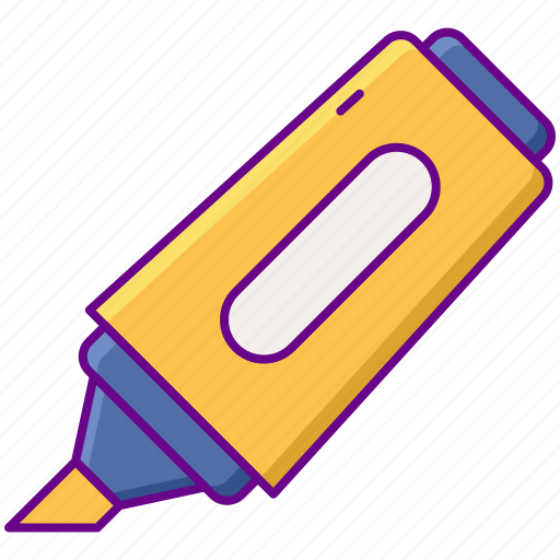Highlighter, marker, stationery icon - Download on Iconfinder