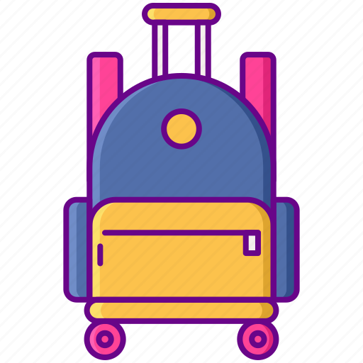 Bag, rolling, school icon - Download on Iconfinder