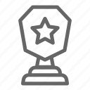 badge, star, trophy