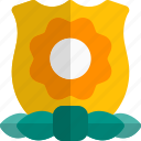 flower, shield, honor, badges