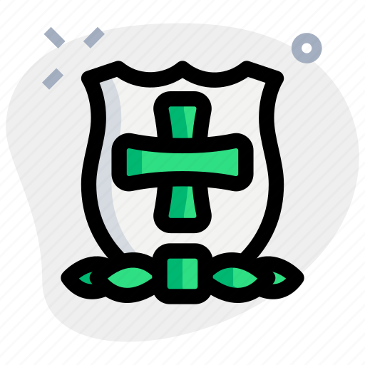 Cross, shield, honor, badges icon - Download on Iconfinder
