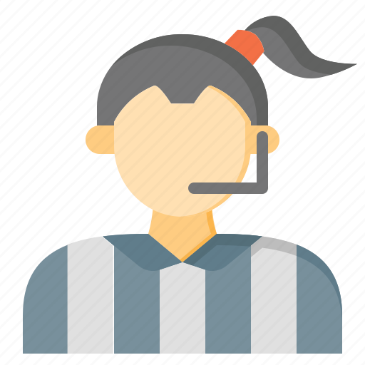 Referee, professions, avatar, badminton, female icon - Download on Iconfinder
