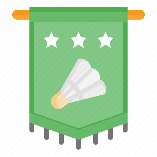Pennant, banner, badminton, team, emblem, sport, club icon - Download on Iconfinder