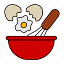 egg, manual, egg beating, egg meshing, eggbeater, mesh, bowl