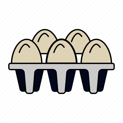 Eggs, breakfast, items, bakery items, egg, eggshell, egg tray icon - Download on Iconfinder