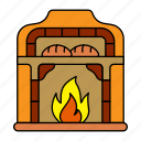 bakery, old, fireplace, chimney, cooking, baking, buns