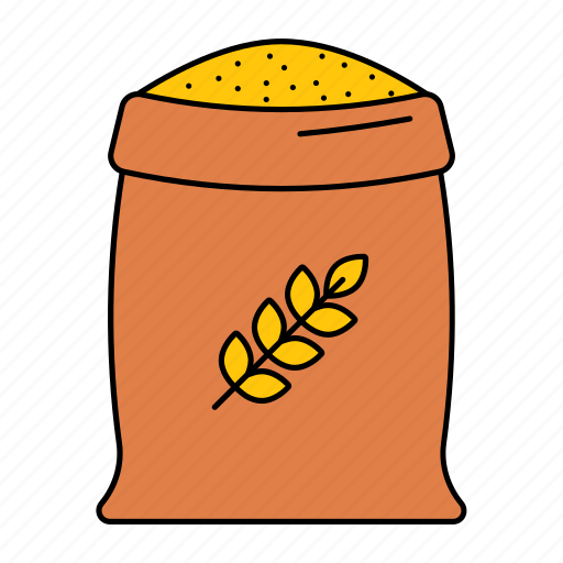 Wheat, flour, grains, bakery, bag, wheat pack icon - Download on Iconfinder