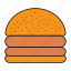 double, slice, burger, hamburger, beef burger, patty, chicken slice 