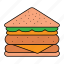 sandwich, cheese, meat slice, club sandwich, burger, junk food 