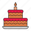 birthday, cake, celebration, candle light, stack, double layered 