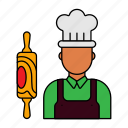 bakery chef, rolling pin, pastry chef, chef, patissier, avatar