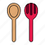 large, spoon, spatula, cutlery, kitchen items 